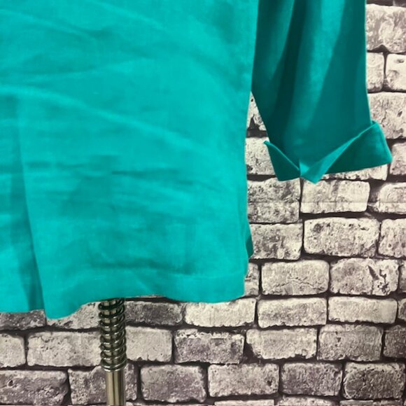 Talbots Teal Button Down Shirt - Picture 7 of 9